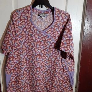 Heart scrub top